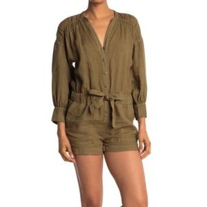 Joie Bosworth Linen Romper Jumpsuit XS